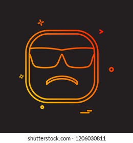 Sad Emoji icon design vector