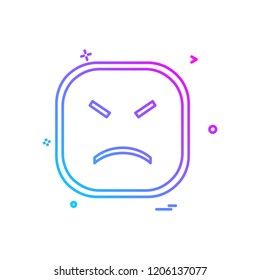 Sad emoji icon design vector