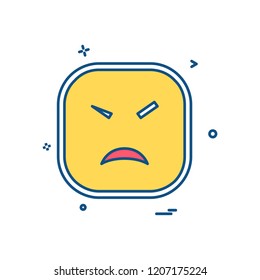 Sad emoji icon design vector