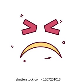 Sad emoji icon design vector
