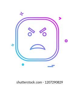 Sad Emoji icon design vector