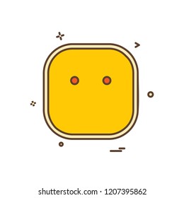 Sad emoji icon design vector