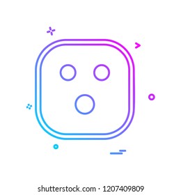 Sad Emoji icon design vector