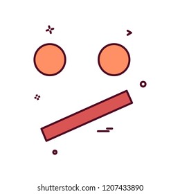 Sad emoji icon design vector