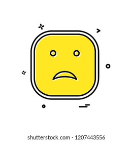 Sad emoji icon design vector