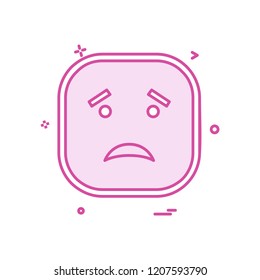 Sad Emoji icon design vector