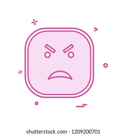 Sad Emoji icon design vector