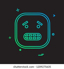 Sad Emoji icon design vector