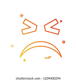 Sad emoji icon design vector