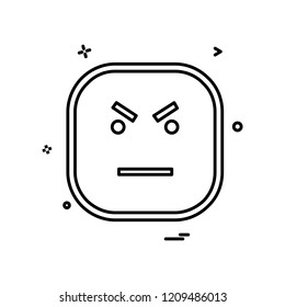 Sad emoji icon design vector