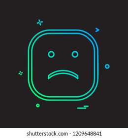 Sad Emoji icon design vector