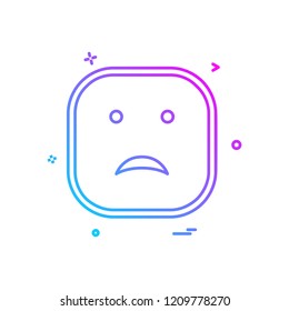 Sad emoji icon design vector