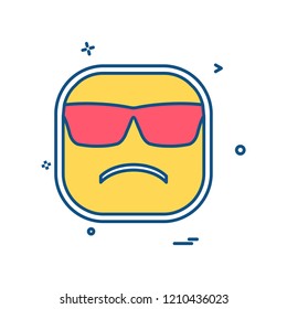 Sad Emoji icon design vector