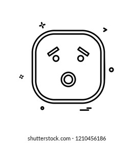 Sad Emoji icon design vector