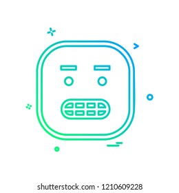 Sad Emoji icon design vector