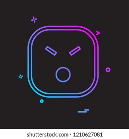 Sad Emoji icon design vector