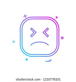 Sad emoji icon design vector