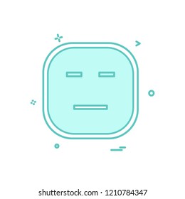 Sad emoji icon design vector