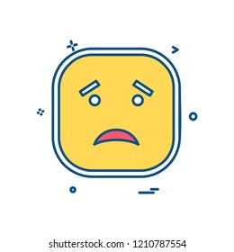 Sad Emoji icon design vector