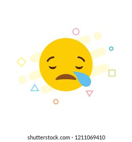 Sad Emoji icon design vector