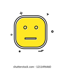 Sad emoji icon design vector