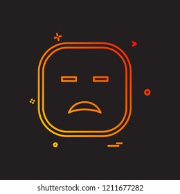 Sad emoji icon design vector