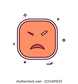 Sad emoji icon design vector