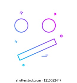 Sad emoji icon design vector