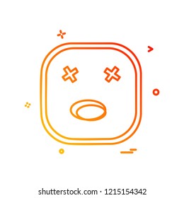 Sad Emoji icon design vector