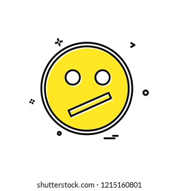 Sad emoji icon design vector