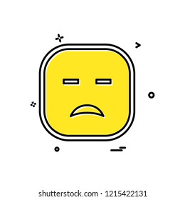 Sad emoji icon design vector