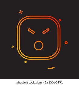 Sad Emoji icon design vector