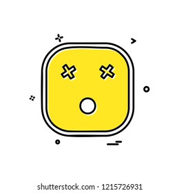 Sad emoji icon design vector