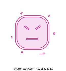 Sad emoji icon design vector