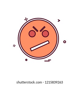 Sad emoji icon design vector