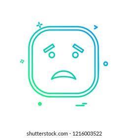 Sad Emoji icon design vector