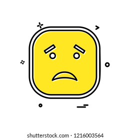 Sad Emoji icon design vector