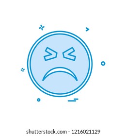 Sad emoji icon design vector