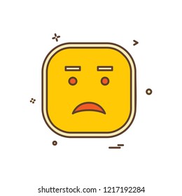 Sad emoji icon design vector