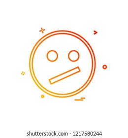 Sad emoji icon design vector