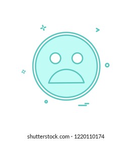 Sad emoji icon design vector