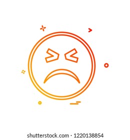 Sad emoji icon design vector