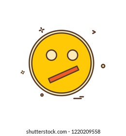 Sad emoji icon design vector