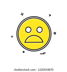 Sad emoji icon design vector