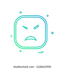 Sad emoji icon design vector