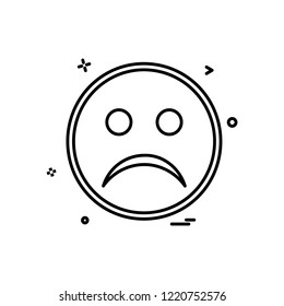 Sad Emoji icon design vector