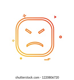 Sad emoji icon design vector