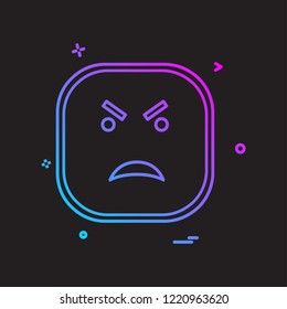 Sad Emoji icon design vector