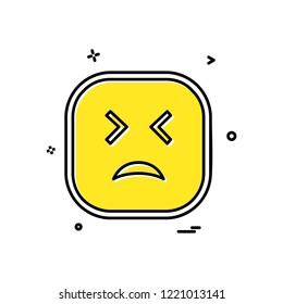 Sad emoji icon design vector