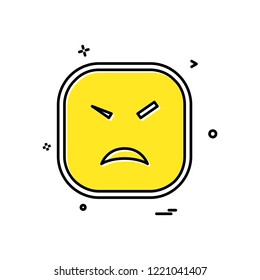 Sad emoji icon design vector